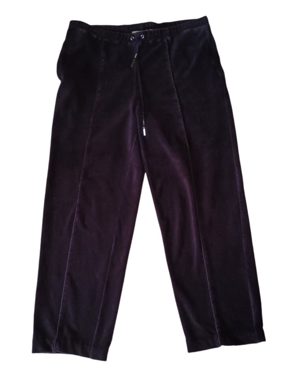 Liz Claiborne Dark Purple Velour Jogger Pants